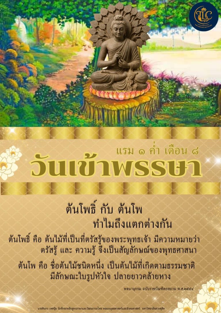 วันเข้าพรรษา แรม ๑ ค่ำ เดือน ๘ ตรงกับวันศุกร์ที่ ๑๑ กรกฎาคม ๒๕๖๘